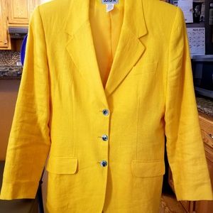 Yellow 2 piece pant suit